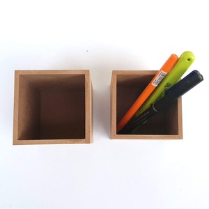 Customized Wooden <b>Pen</b> <b>Holder</b> & Pencil Stand Desktop Organizer with Calendar Use for Hotel Tables - Product Image 2