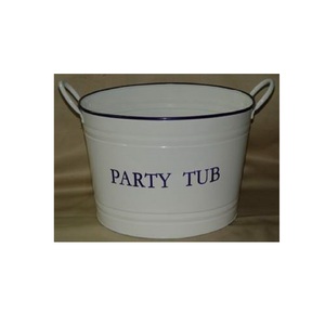 Stainless Steel <b>Beverage</b> <b>Tub</b> and Party Drink Chiller Elegant White Powder Coated Finished Large <b>beverage</b> <b>tub</b> - Product Image 5