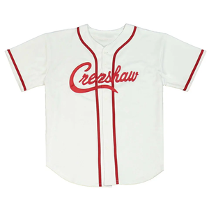 Camiseta de Béisbol Roja de Manga Corta, Sublimada con Nombre del Equipo, Unisex, Corte Regular para Adultos, Cierre de Botones, 100% Poliéster - Product Image 5