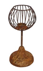 Porte-bougie artisanal en fer/aluminium/laiton de forme ronde étoilée, décoration d'intérieur pour Noël et les fêtes - Product Image 6