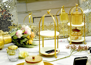 Soporte de pastel de Metal de la más alta calidad hecho a mano al por mayor elegante clásico de lujo decorativo hogar mejor calidad soporte de pastel de Metal - Product Image 3