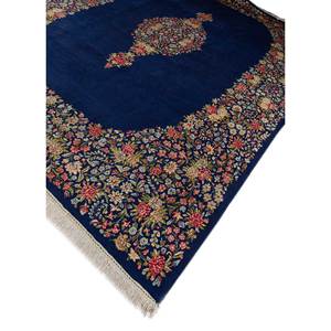 Alfombra de Lana Anudada a Mano Aalam Azul Pae-5206 con Patrón Floral Rectangular 9x12 para Sala de Estar, Decoración de Pasillo para Adolescentes - Product Image 2