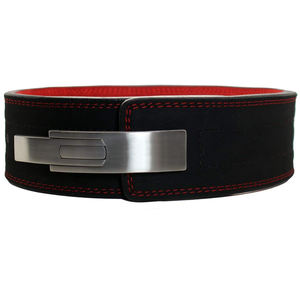 Cinturón de Powerlifting de Cuero Premium con Hebilla de Palanca y Soporte de Gamuza para Sentadillas y Peso Muerto, Venta al por Mayor, Logotipo Personalizado, Equipo de Fitness para Hombres - Product Image 1