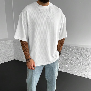 Tendencia Moda Desgaste Impresión Pantalones cortos de verano Hombres Camiseta Personalizada de gran tamaño de alta calidad Hombres Camiseta - Product Image 3