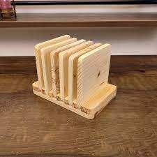 Ensemble de dessous-de-verre en bois durables pour un usage quotidien à la maison, dessous-de-verre en bois de qualité supérieure pour la protection des tasses, des verres et des gobelets - Product Image 4