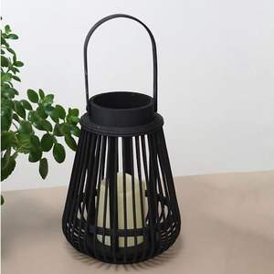 Linterna de alambre de hierro antiguo hecha a mano para cocinas de granja casas de campo patios y celebraciones al aire libre - Product Image 2