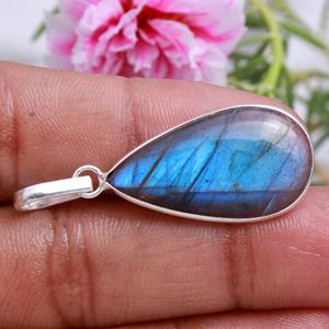 Labradorite – pendentif hexagonal en cristal pour homme, collier de pierres précieuses d'anniversaire, labradorite, perles de pierres précieuses rugueuses, lot de pendentifs - Product Image 6