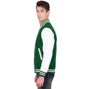 Chaquetas de parche de chenilla bordadas personalizadas de alta calidad para hombres College Varsity Letterman chaqueta de invierno al por mayor - Product Image 4