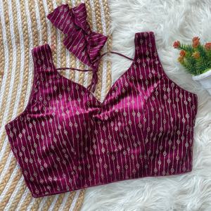 RADHEY, blusa moderna de verano con válvula pesada Strach con hermoso nudo, patrón abierto frontal Formal listo para usar - Product Image 2