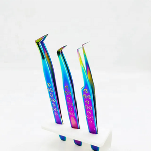 Pince à épiler professionnelle à micro pointe nano en fibre de haute qualité Plasma arc-en-ciel Emballage personnalisé Couleur personnalisée en acier inoxydable - Product Image 2