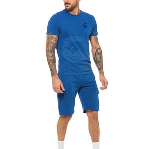 Conjunto de ropa a juego para hombre, camisa informal y pantalones cortos, mezcla de algodón suave, ropa de playa, conjunto combinado de manga corta para hombre de otoño - Product Image 5