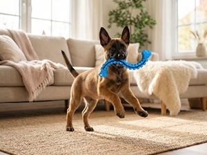 Ledu Squeaky Treat Bone – Jouet à mâcher durable pour chien avec distributeur de friandises - Product Image 2