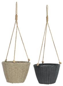 Poly <b>Rattan</b> Handmade Hanging <b>Planters</b> with Handle Eco-Friendly Home Storage Organizer for Plants Laundry Fruit - Product Image 2