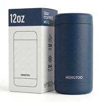 Mug à café isotherme en acier inoxydable à double paroi avec logo personnalisé, mug de voyage pour le bureau, le camping