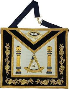 Tablier maçonnique personnalisé et ensemble d'insignes de collier fait à la main Lodge uniforme tenue de cérémonie approvisionnement direct d'usine - Product Image 2