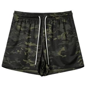 กางเกงขาสั้นกีฬาผู้ชายสไตล์ไฮสตรีทสำหรับฤดูร้อน สวมใส่สบาย แห้งเร็ว สีพื้น ดีไซน์และสีที่ปรับแต่งได้ - Product Image 4