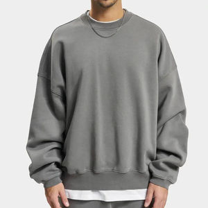 Sudadera con Capucha Personalizada al por Mayor, Sudadera de Cuello Redondo para Hombre, Impresión Puff, Mezcla de Algodón, Gruesa, Talla Grande - Product Image 1