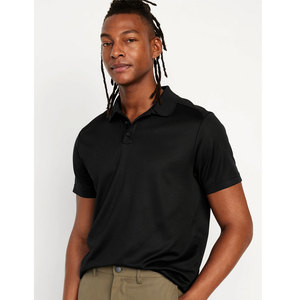 Chemise à manches courtes tendance pour hommes, polos noirs à revers à la mode pour l'été, polos personnalisés à manches courtes pour hommes - Product Image 1