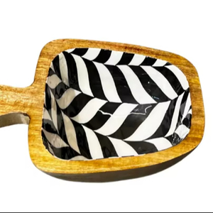 ถาดไม้ใส่ผลไม้รูปแอปเปิ้ลรูปใบไม้ม้าลายถาดเสิร์ฟอาหารว่างเครื่องใช้บนโต๊ะอาหารในครัวที่สง่างาม - Product Image 1