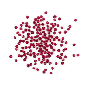 Rubis naturel de Birmanie non traité, taille brillant, pierre précieuse non montée, facetté, 3mm 3.5mm, ronds de diamant, similaire au grenat, diamant rouge calibré - Product Image 2