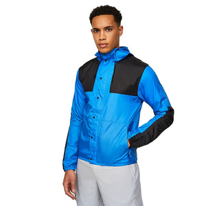 Vestes coupe-vent pour hommes en nylon bleu léger fabriquées en usine - Product Image 1