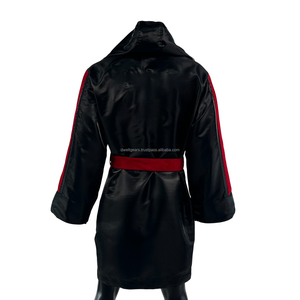 Fabricant direct d'habits de boxe, robe de cérémonie à capuche en satin personnalisée, fournisseur pour commandes en gros - Product Image 5