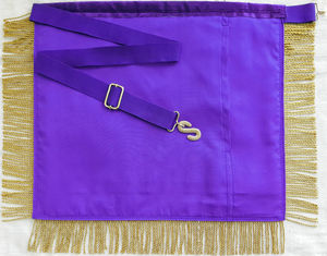 Delantal de Cuero con Mangas Térmicas Bordadas a Mano para el Confraternidad Masónica Internacional Youth Fitness INTL, Past Illustrious Master, YFI 5501 - Product Image 2