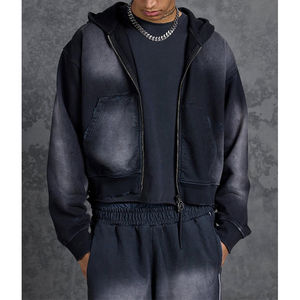 Ensemble de survêtement unisexe avec sweat à capuche zippé et pantalon de survêtement à jambe large, coupe ajustée, imprimé de haute qualité, respirant, taille XL pour l'hiver - Product Image 1
