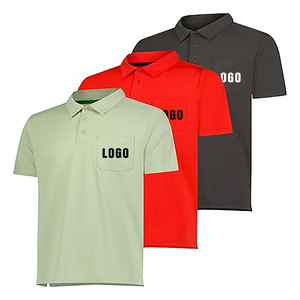 Polo ligero con absorción de humedad 100% algodón diseño de media manga cuello verano ropa a granel Stock 2025 hombres - Product Image 1
