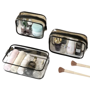 Ecofriendly Packaging <strong>Women</strong> Wholesale Custom <strong>Washbag</strong> Travel Cosmetic Bag Transparent Logo - Product Image 2