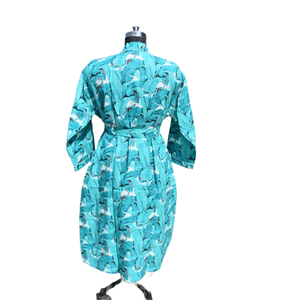 ชุดเดรสกิโมโนผ้าฝ้ายสำหรับผู้หญิง, ชุดเดรสใส่เดินชายหาดเปิดด้านหน้าสำหรับใส่ในฤดูร้อน - Product Image 5