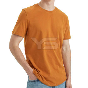 T-shirt d'entraînement décontracté pour hommes, tissu en jersey de coton à motif solide, teint uni avec méthode de tissage non tissé - Product Image 1