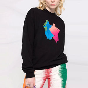 Sweat-shirt pour femme personnalisé, vente chaude, haute qualité, 100% coton molletonné, col rond, écologique, logo frontal, vêtements d'extérieur pour l'hiver, OEM - Product Image 4