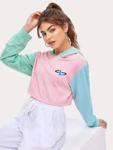 ชุดเสื้อครอปและสั้นของผู้หญิงชุดเสื้อครอปท็อปสีทึบใส่สบายออกแบบได้ตามต้องการ - Product Image 6