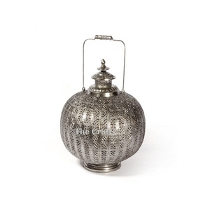 Metal Silver Color Cutting <b>Lantern</b> Bestest Quality <b>Lantern</b> Indoor And Outdoor Use <b>Lantern</b> <b>Set</b> Of Two Different Sizes - Product Image 6