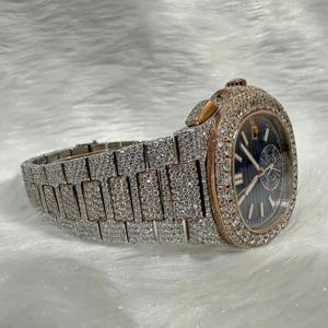 Reloj de diamantes unisex de lujo con logotipo personalizado de alta demanda con logotipo personalizado disponible a un precio asequible desde la India - Product Image 2