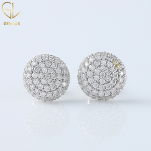 Boucles d'oreilles diamant en forme de coeur, boucles d'oreilles diamant Moissanite coupe baguette, boucles d'oreilles diamant cluster, cadeau de la Saint-Valentin - Product Image 5