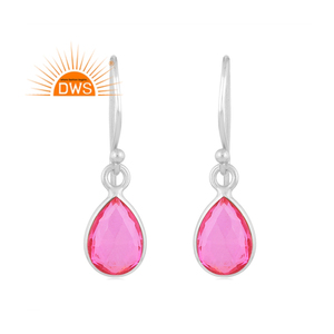 Pendientes colgantes de piedras preciosas de cuarzo Kunzite doblete de plata esterlina fina de la mejor calidad, fabricante de joyería personalizada - Product Image 1