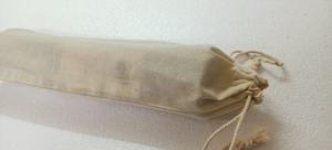 Sacs à cordon sur mesure en tissu de mousseline de coton et cordes en cordon de coton torsadé de 3 mm à des fins de revente. - Product Image 5