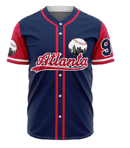 เสื้อเบสบอลสำหรับผู้ชาย เสื้อเชิ้ตติดกระดุมลำลอง แขนสั้น ชุดกีฬาทีม - Product Image 4