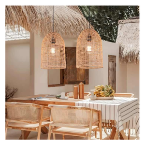Lampe à suspension en rotin écologique faite à la main lumière décorative durable faite au Vietnam moderne traditionnel pour une utilisation intérieure en gros - Product Image 2