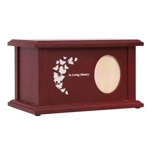 Urna de cremación de madera de calidad superior con diseño clásico adecuado para funerales conmemorativos en el hogar y almacenamiento respetuoso de cenizas - Product Image 4