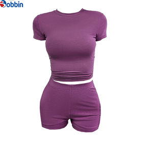 Ensembles de shorts de haute qualité pour impression personnalisée, ensembles décontractés pour femmes de haute qualité, ensembles de shorts à manches courtes en deux pièces - Product Image 6