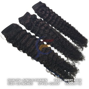 Extensions de cheveux indonésiennes de luxe, cheveux humains pour perruque, vente en gros, cheveux vierges Remy, cuticules alignées, double trame machine - Product Image 2