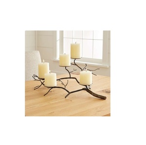 Bougeoir en bois marron hôtels et restaurant décoration de table bougeoirs de luxe fête de mariage éclaircissant - Product Image 4