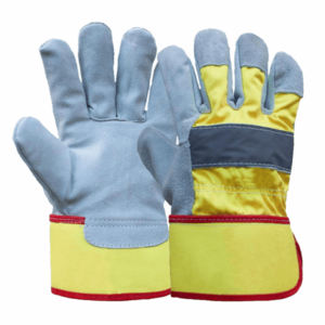 ถุงมือหนังวัวแท้แบบปรับแต่งได้ ทนทานต่อการเสียดสี ทนความร้อน ป้องกันมือ ถุงมือช่างชาวแคนาดา ถุงมือสำหรับใช้ในครัวเรือน - Product Image 4