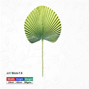 Tiges de palmier artificielles vertes ondulées en plastique, haute simulation, respectueuses de l'environnement, pour la Saint-Valentin AFF-Stick-7.5 - Product Image 1