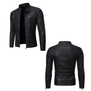 Vestes en cuir pour hommes style tendance avec poches intérieures personnalisées Vestes en cuir pour hommes imperméables et coupe-vent - Product Image 6