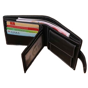 Loco cuero genuino Delgado RFID bloqueo cremallera monedero billetera fina Hombres estilo de tendencia último diseño de moda billetera - Product Image 1