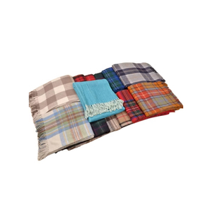 Mantas de lana resistentes directas de fábrica Cozy Soft Correction Mantas para el hogar Raya 80% Técnica tejida de lana Estilo liso - Product Image 5